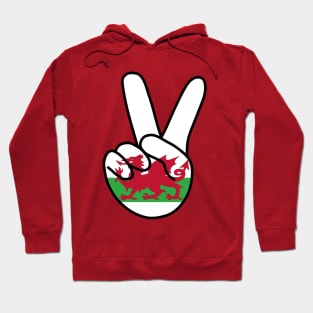 Wales Flag V Sign Hoodie